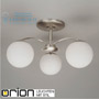 Иконка orion leuchten DLU 1623/3 satin/444 opal Artdesign Ceiling Lamp, 3 lamps, Satin Chrome finish светильник