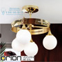 Иконка orion leuchten DLU 1698/3+1 MS/149 opal glänzend Alt Wien Ceiling Light, 4 lamps, Shiny Brass finish with shiny opal glasses светильник