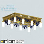 Иконка orion leuchten DLU 1704/10 gold/Pendel blau ORIONtal ceiling light, 10 lampholders, 24K gold plated & blue crystal drops потолочный светильник