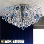 Иконка orion leuchten DLU 2324/6/52 chrom/blau KRISTALL KLASSISCH ceiling light, 6 lamps, chrome plated, clear+blue crystal светильник