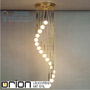 Иконка orion leuchten DLU 2337/16/44 gold/426 Spiral chandelier with opal glasses, 16 lamps, 24K gold plated светильник