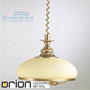 Иконка orion leuchten HL 6-1342 Pat/Zug/414 champ/Pat Landhaus pendant light with pulley system, Antique Brass finish with champagne coloured glass светильник