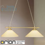 Иконка orion leuchten HL 6-1405/2 MS-matt/446 champ Artdesign double pendant lamp, Brushed Brass finish & champagne glass shades светильник