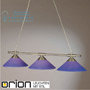Иконка orion leuchten HL 6-1406/3 satin/445 blau Artdesign triple penant lamp, satin chrome finish & blue glass shades светильник