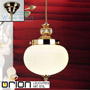 Иконка orion leuchten HL 6-989 MS/328 champ matt Wiener Nostalgie pendant light, 18cm, shiny brass finish, champagne coloured glass светильник
