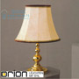 Иконка orion leuchten LA 4-443 MS/4225 Haut braun Flemish style table lamp with shade, Shiny Brass finish, D34cm настольная лампа