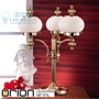 Иконка orion leuchten LA 4-473/3 MS/328 opal matt Wiener Nostalgie table lamp, 3 lamps, shiny brass finish, matt opal glass настольная лампа