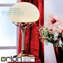 Иконка orion leuchten LA 4-478 Patina/329 champ matt Wiener Nostalgie table lamp, H51cm, antique brass finish, champagne coloured glass настольная лампа