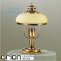 Иконка orion leuchten LA 4-899/1 Patina/412 champ/Patina Landhaus table lamp, 1 lamp, Antique Brass finish with champagne coloured glass настольная лампа