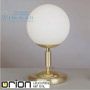 Иконка orion leuchten LA 4-982/1 MS-matt/444 opal Artdesign Table Lamp, Brushed Brass finish with round glass настольная лампа