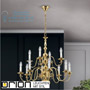Иконка orion leuchten LU 1235/8+4 MS Flemish chandelier, 12 lamps, Shiny Brass finish светильник