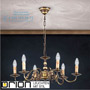 Иконка orion leuchten LU 1285/6 Patina Chandelier flemish style, 6 lamps, Antique Brass finish светильник