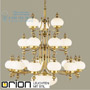 Иконка orion leuchten LU 1319/12+6+3+1 Pat/328,337 opal glänze Wiener Nostalgie Chandelier, 12+6+3+1 amps, antique brass finish, upwards, shiny opal glasses светильник