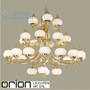 Иконка orion leuchten LU 1319/4+16+8+4 MS/328 opal glänzend Wiener Nostalgie Chandelier, 4+16+8+4 lamps, shiny brass finish, upwards, shiny opal glasses светильник