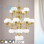 Иконка orion leuchten LU 1319/4+8+4+1 MS/328,329 opal glänzend Wiener Nostalgie Chandelier, 4+8+4+1 lamps, shiny brass finish, upwards, shiny opal glasses светильник