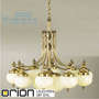 Иконка orion leuchten LU 1320/10+1 Patina/328,337 champ glänze Wiener Nostalgie Chandelier, 10+1 lamps, antique brass finish, downwards, shiny champagne glasses светильник
