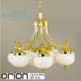 Иконка orion leuchten LU 1320/7+1 MS/328/330 opal glänzend Wiener Nostalgie Chandelier, 7+1 lamps, shiny brass finish, downwards, shiny opal glasses светильник