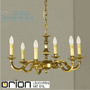 Иконка orion leuchten LU 1357/6 Patina Flemish chandelier with cast parts, 6 lamps, Antique Brass finish светильник