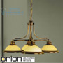Иконка orion leuchten LU 1376/4 Patina/354 champ Austrian Old Lamp Chandelier, Antique Brass finish, 4 champagne glass shades светильник