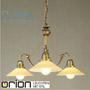 Иконка orion leuchten LU 1410/3 Patina/363 champ Artdesign Chandelier in Antique Brass finish, champagne glasses, 3 lamps светильник