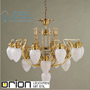 Иконка orion leuchten LU 1440/10+5+1 bronze/376 klar-matt Budapest chandelier, 16 lights in bronze finish with satin diffused cut glasses светильник