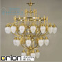 Иконка orion leuchten LU 1440/16+8+4 bronze/376 klar-matt Budapest chandelier, 28 lights in bronze finish with satin diffused cut glasses светильник