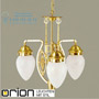 Иконка orion leuchten LU 1440/3 bronze/376 klar-matt Budapest chandelier, 3 lights in bronze finish with satin diffused cut glasses светильник