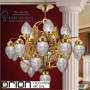 Иконка orion leuchten LU 1440/5+10+5+1 gold/411 klar-Schliff Budapest chandelier, 21 lights in 24K gold plated finish with clear cut glasses светильник