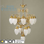 Иконка orion leuchten LU 1440/8+4+1 bronze/376 klar-matt Budapest chandelier, 13 lights in bronze finish with satin diffused cut glasses светильник