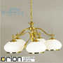 Иконка orion leuchten LU 1460/5 gold/385 opal-gold Empire chandelier, 24K gold plated, with 5 opal glasses светильник