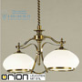 Иконка orion leuchten LU 1461/2 Patina-Zug/385 opal-Patina Empire chandelier, Antique Brass finish, with 2 opal glasses and pulley system светильник