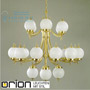 Иконка orion leuchten LU 1510/12+6+4 bronze/407/18 matt Chandelier 1510 Objektdesign, 22-lights, bronze finish and satin glasses светильник