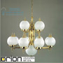 Иконка orion leuchten LU 1510/8+4+1 bronze/407/18+408/25 matt Chandelier 1510 Objektdesign, 13-lights, bronze finish and satin glasses светильник