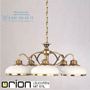 Иконка orion leuchten LU 1525/5 Patina/412 opal/Patina Landhaus Chandelier, 5 lamps, Antique Brass finish with white opal glasses светильник