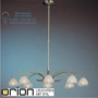 Иконка orion leuchten LU 1599/8 satin/438 klar-matt Opaldesign chandelier, 8 lamps, satin chrome with frosted glasses светильник