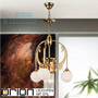 Иконка orion leuchten LU 1660/3+1 gold/149 opal sm Adele Chandelier, 4 lamps, 24K gold plated, with opal glasses светильник