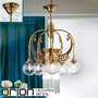 Иконка orion leuchten LU 1660/5+1 alt-MS/470 klar-Schliff Adele Chandelier, 6 lamps, Antique Brass finish, with clear glasses светильник