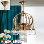 Иконка orion leuchten LU 1660/6+1 alt-MS/471 klar-Schliff Adele Chandelier, 7 lamps, Antique Brass finish, with clear glasses светильник