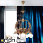Иконка orion leuchten LU 1660/7+1 alt-MS/467 opal sm Adele Chandelier, 8 lamps, Antique Brass finish, with opal glasses светильник