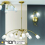 Иконка orion leuchten LU 1672/8 MS Carla chandelier, Shiny Brass finish with satin diffused glasses светильник