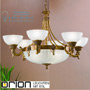 Иконка orion leuchten LU 1689/6+3 bronze Rocca Chandelier with 9 lamps, bronze finish светильник