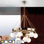 Иконка orion leuchten LU 1698/6+3 MS/149 opal glänzend Alt Wien Chandelier, 9 lamps, Shiny Brass finish with shiny opal glasses светильник