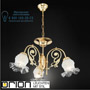 Иконка orion leuchten LU 1716/3 MS/492 Ringstrasse chandelier, 3 lamps, shiny brass finish with decorated glasses светильник
