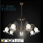Иконка orion leuchten LU 1716/7 Altpatina/492 Ringstrasse chandelier, 7 lamps, antique brass finish with decorated glasses светильник