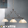 Иконка orion leuchten LU 1718/3 Antik Ella pendant lamp, Antique finish with 3 champagne coloured glasses светильник