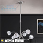 Иконка orion leuchten LU 1729/3+3 satin/496 Schliffdekor Maderno Chandelier, 3+3 lamps, satin chrome finish светильник