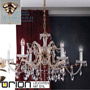 Иконка orion leuchten LU 2215/6 MT-gold/A Maria Theresia crystal chandelier, 6 lamps, 24K gold plated светильник