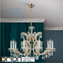 Иконка orion leuchten LU 2223/10 MT-gold/A Maria Theresia chandelier with crown, 10 lamps, 24K gold plated светильник