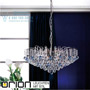 Иконка orion leuchten LU 2324/10/72 chrom/blau KRISTALL KLASSISCH chandelier, 10 lamps, chrome plated, clear+blue crystal светильник