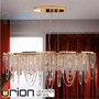 Иконка orion leuchten LU 2399/6+4 gold/oval Kristalldesign pendant light in oval shape, 110x25cm, 24K gold plated светильник